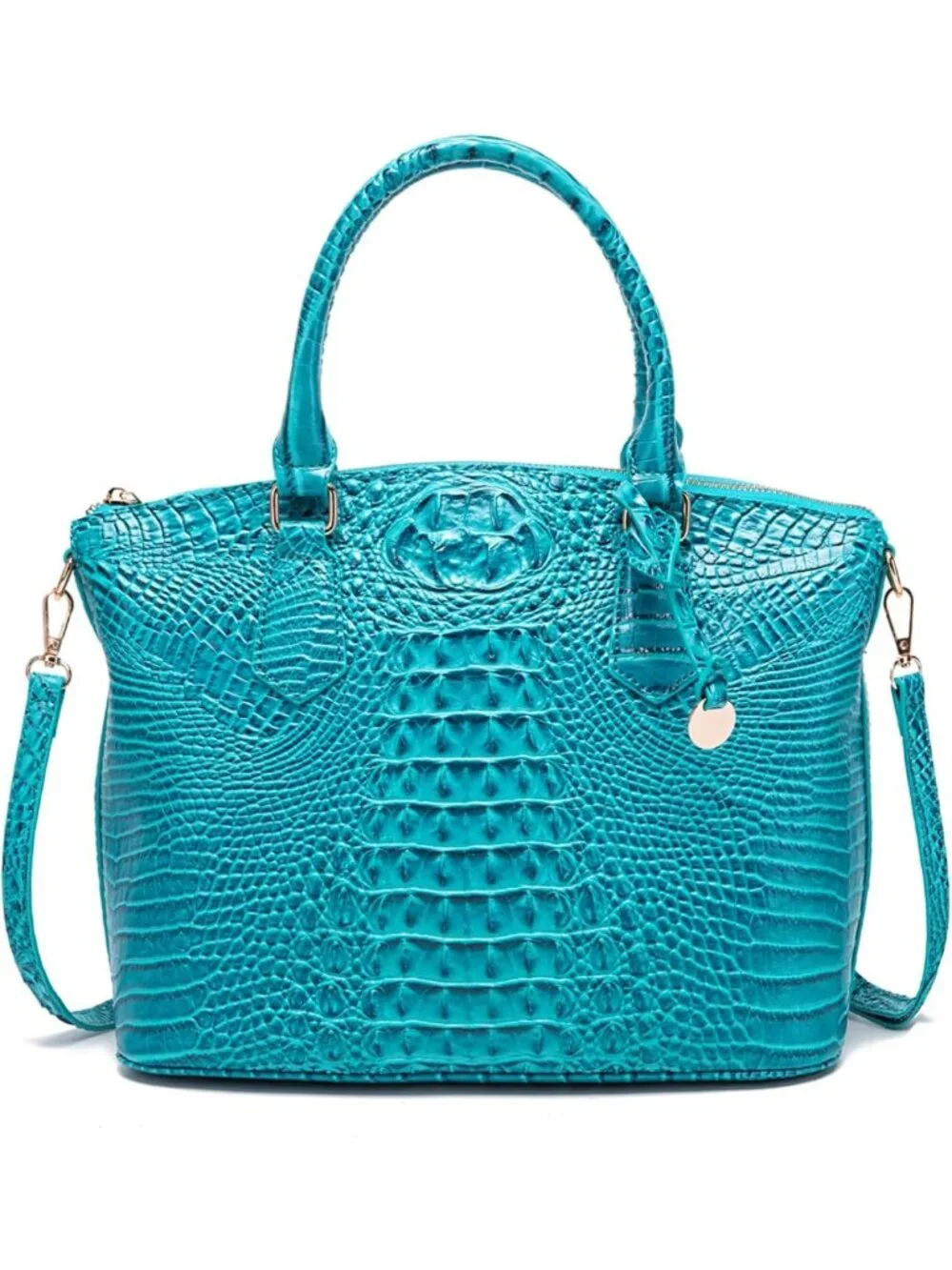 Crocodile-Pattern Vegan Leather Handbag for Women | Stylish Satchel Tote with
